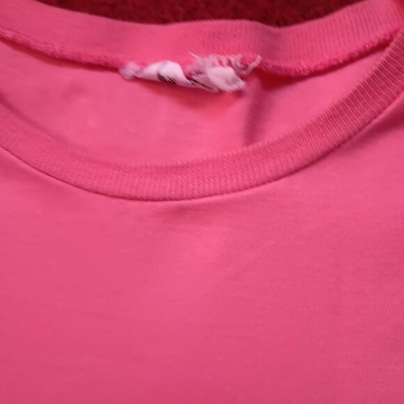 Vintage Womens T-shirt Medium Single Stitch Crew Neck Pink 1970's Disco - Picture 5 of 10